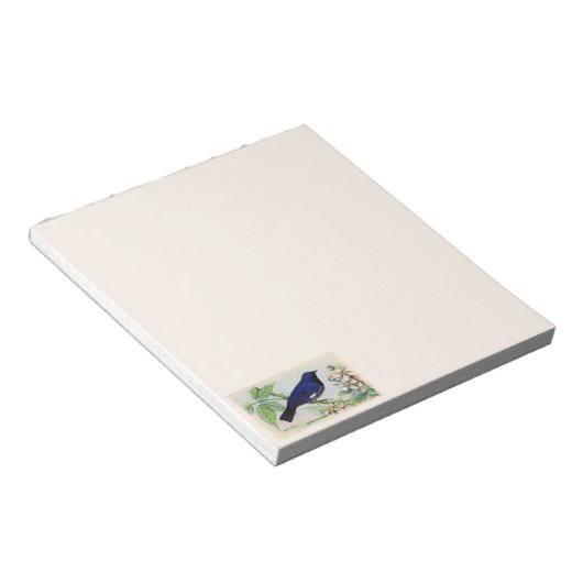 Blue Warbler Notepad Notizblock (angewinkelt)