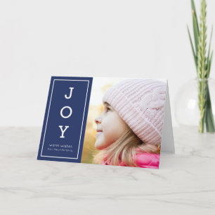 Blue Warm wünscht Modernes Joliday Foto Feiertagskarte