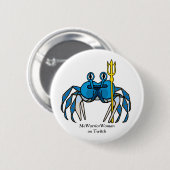 Blue Warrior Crab, MeWarriorWoman auf Twitch Button (Vorne & Hinten)