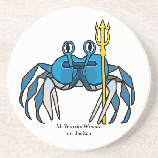 Blue Warrior Crab, MeWarriorWoman auf Twitch Getränkeuntersetzer (Vorne)