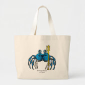Blue Warrior Crab, MeWarriorWoman auf Twitch Jumbo Stoffbeutel (Vorne)