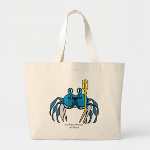 Blue Warrior Crab, MeWarriorWoman auf Twitch Jumbo Stoffbeutel