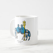 Blue Warrior Crab, MeWarriorWoman auf Twitch Kaffeetasse (Vorderseite Links)