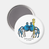 Blue Warrior Crab, MeWarriorWoman auf Twitch Magnet (Vorderseite/Rückseite)