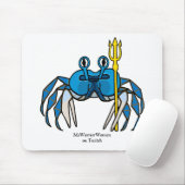 Blue Warrior Crab, MeWarriorWoman auf Twitch Mousepad (Mit Mouse)