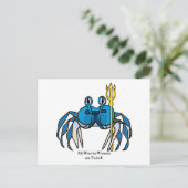 Blue Warrior Crab, MeWarriorWoman auf Twitch Postkarte (Stehend Vorderseite)