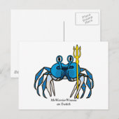 Blue Warrior Crab, MeWarriorWoman auf Twitch Postkarte (Vorne/Hinten)