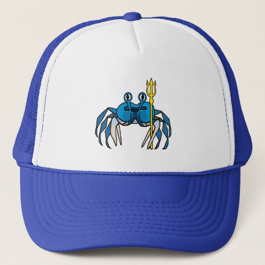 Blue Warrior Crab Truckerkappe (Vorderseite)