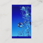 BLUE WASSER BUBBLES WASSER FRISCH DEUTLICHER DIGIT VISITENKARTE (Rückseite)