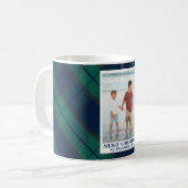 Blue Watch Blue Green Karierte Foto und Text Kaffeetasse (Vorderseite Links)