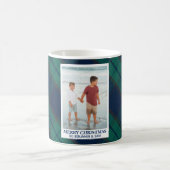 Blue Watch Blue Green Karierte Foto und Text Kaffeetasse (Mittel)
