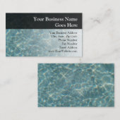 Blue Water Background Pool Service Schwimmunterric Visitenkarte (Vorne/Hinten)