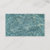 Blue Water Background Pool Service Schwimmunterric Visitenkarte (Rückseite)