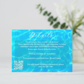 Blue Water Beach & Destination Wedding Ocean Theme Begleitkarte (Stehend Vorderseite)