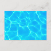 Blue Water Beach & Destination Wedding Ocean Theme Begleitkarte (Rückseite)