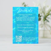 Blue Water Beach & Destination Wedding Ocean Theme Begleitkarte (Stehend Vorderseite)
