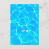 Blue Water Beach & Destination Wedding Ocean Theme Begleitkarte (Rückseite)