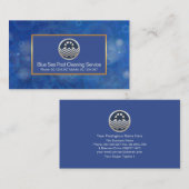 Blue Water Blasen Gold Frame Pool Visitenkarte (Vorne/Hinten)