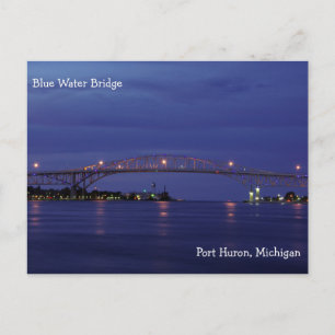Blue Water Bridge Dämmerung Postkarte