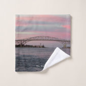 Blue Water Bridge Handtuch Set (Waschlappen)