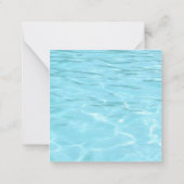 Blue Water Calligraphy Script Name Aqua Template Mitteilungskarte (Rückseite)