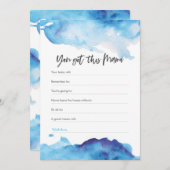 Blue Water Color Baby Dusche Sie got diese Mama Einladung (Vorne/Hinten)