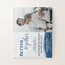 Blue Water color Better Together Foto Puzzle