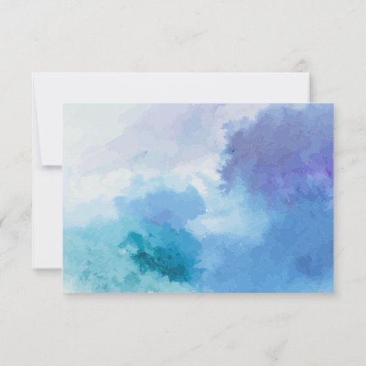 Blue Water Color Danke Media Insert (Rückseite)