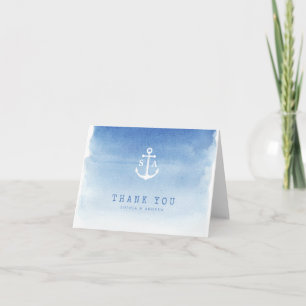 Blue Water Color nauker monogram danke