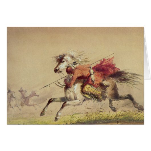 Blue Water Creek Battle by Alfred Jacob Miller (Vorderseite (Horizontal))