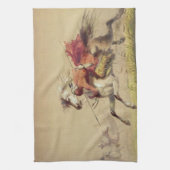 Blue Water Creek Battle by Alfred Jacob Miller Geschirrtuch (Vertikal)