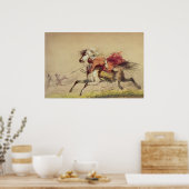 Blue Water Creek Battle by Alfred Jacob Miller Poster (Küche)