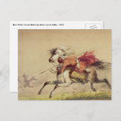 Blue Water Creek Battle by Alfred Jacob Miller Postkarte (Vorne/Hinten)