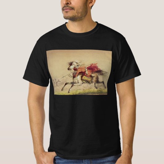 Blue Water Creek Battle by Alfred Jacob Miller T-Shirt (Vorderseite)