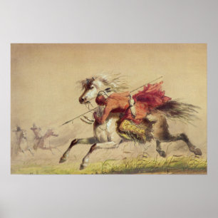Blue Water Creek Schlacht Von Alfred Jacob Miller Poster