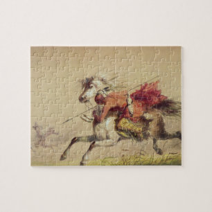 Blue Water Creek Schlacht Von Alfred Jacob Miller Puzzle