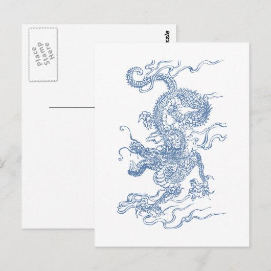 Blue Water Dragon 2012 Postkarte (Vorne/Hinten)