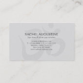 Blue Water Drop Ripple & OM Symbol YOGA Instructor Visitenkarte (Rückseite)