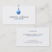Blue Water Dropdown-Logo Visitenkarte (Vorne/Hinten)