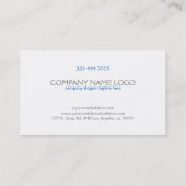 Blue Water Dropdown-Logo Visitenkarte (Rückseite)