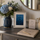 Blue Water Droplet Peace Symbol Poster