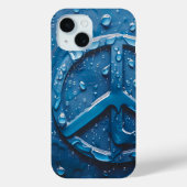 Blue Water Droptles Peace Symbol Phone Case (Rückseite)
