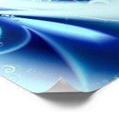 Blue Water Fine Fraktal Art Poster (Ecke)