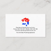 Blue Water Gold Wave Plumbing Visitenkarte (Rückseite)