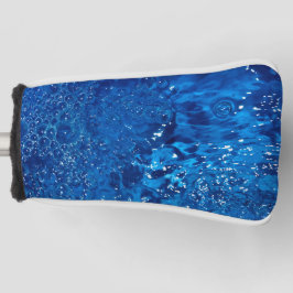 Blue water golf headcover