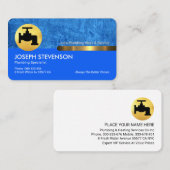 Blue Water Grunge Gold Faucet Tab Visitenkarte (Vorne/Hinten)