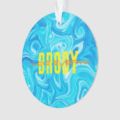 Blue Water I LIEBE SURFNAME Ocean Beach Fun Orn Ornament (Vorderseite)