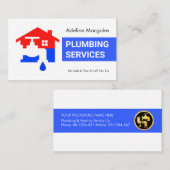 Blue Water Layer Plumbing Visitenkarte (Vorne/Hinten)