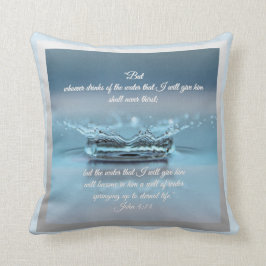 Blue Water Life nie Durst Bible Verse John Kissen