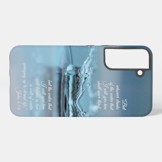 Blue Water Life nie Durst Bible Verse John Samsung Galaxy Hülle (Rückseite (Horizontal))